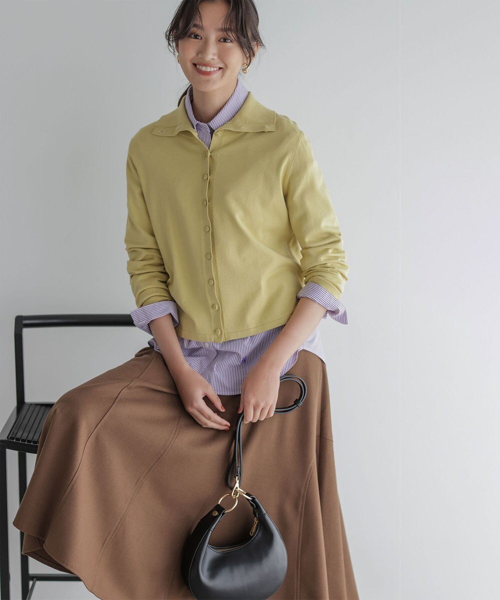 組曲 ツイル起毛フレア スカート 