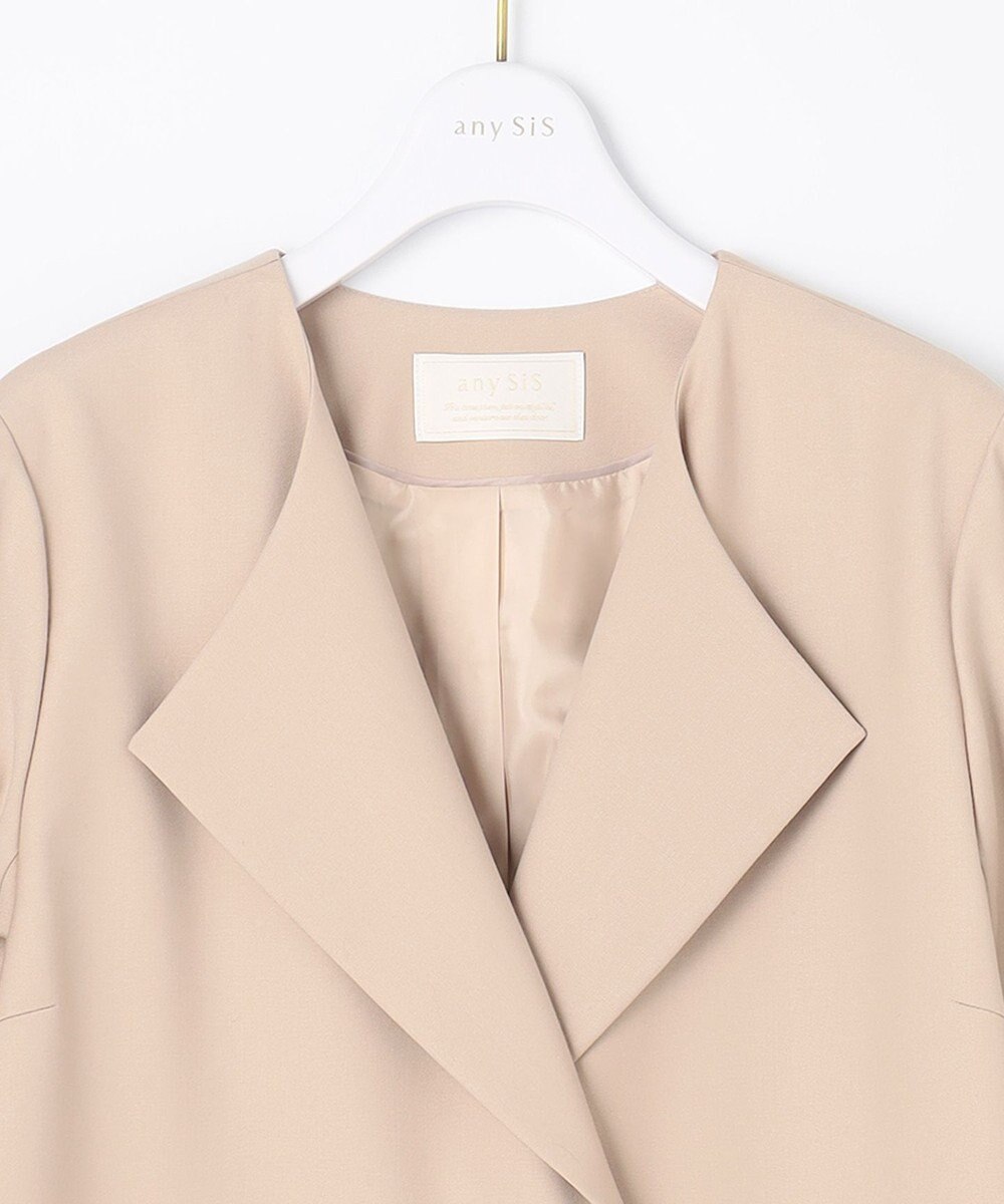 ANY SIS ノーカラーライトテロンチ コート 