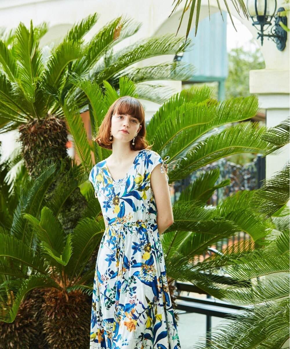 San-ai Resort（三愛水着楽園） 【SALE】【Coral veil】Botanical Garden ショルダードレス 3点セット水着 9号/11号 