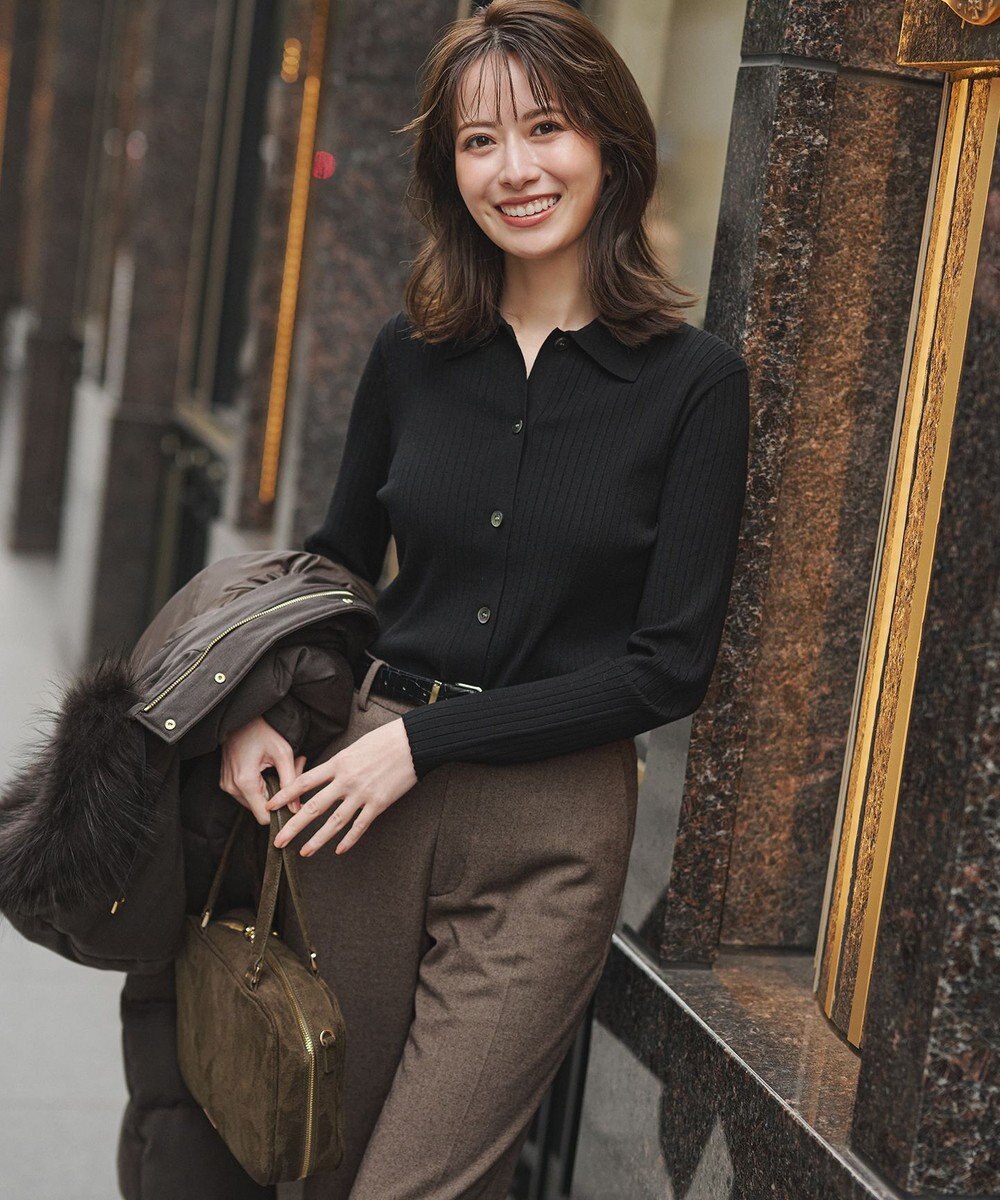 23区 S 【洗える】フランネル2WAY テーパード パンツ 