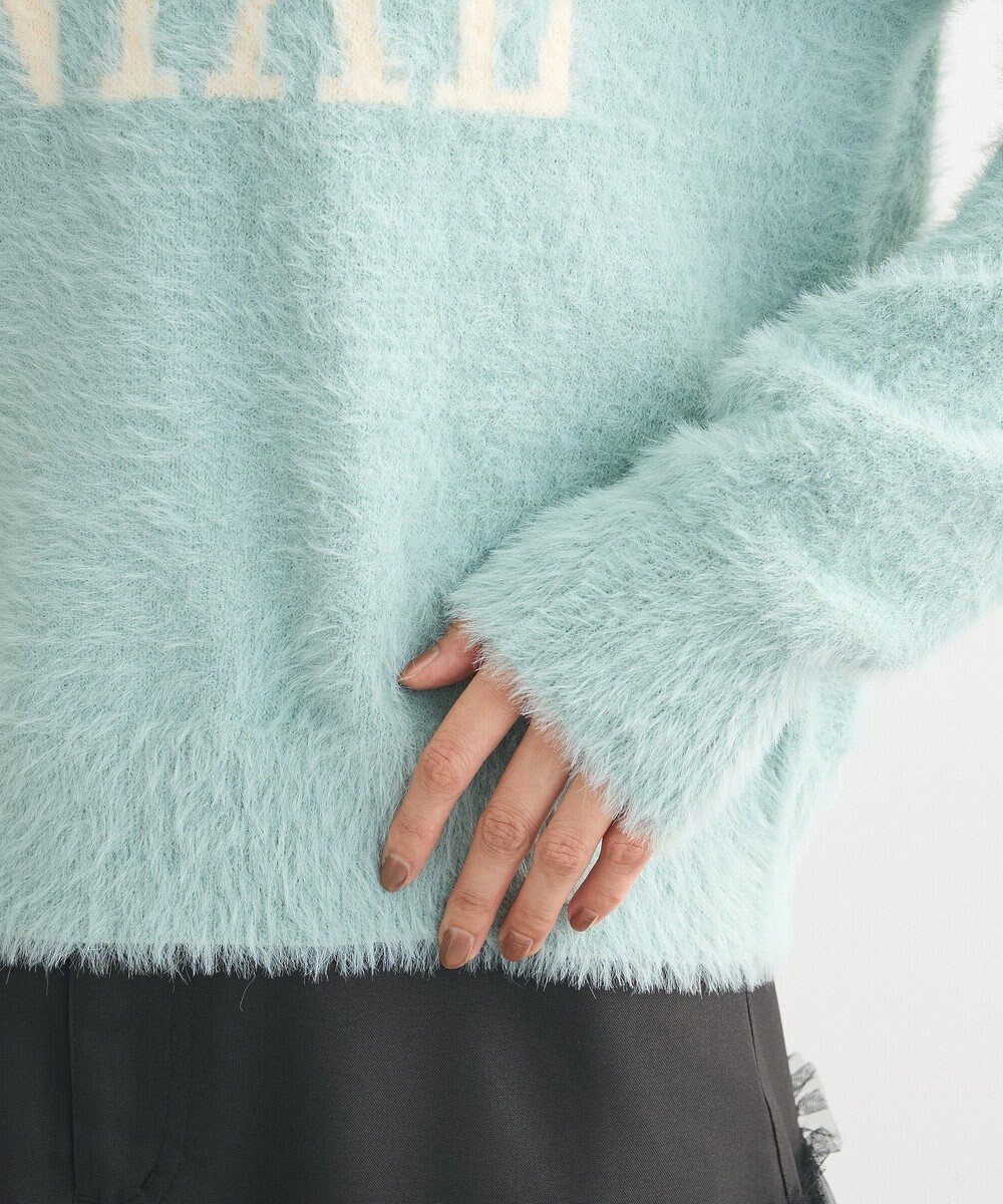 Green Parks シャギーロゴニットプルオーバー 