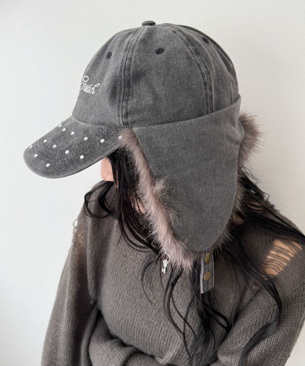 WEGO ラインストーンドッグイヤーキャップ 