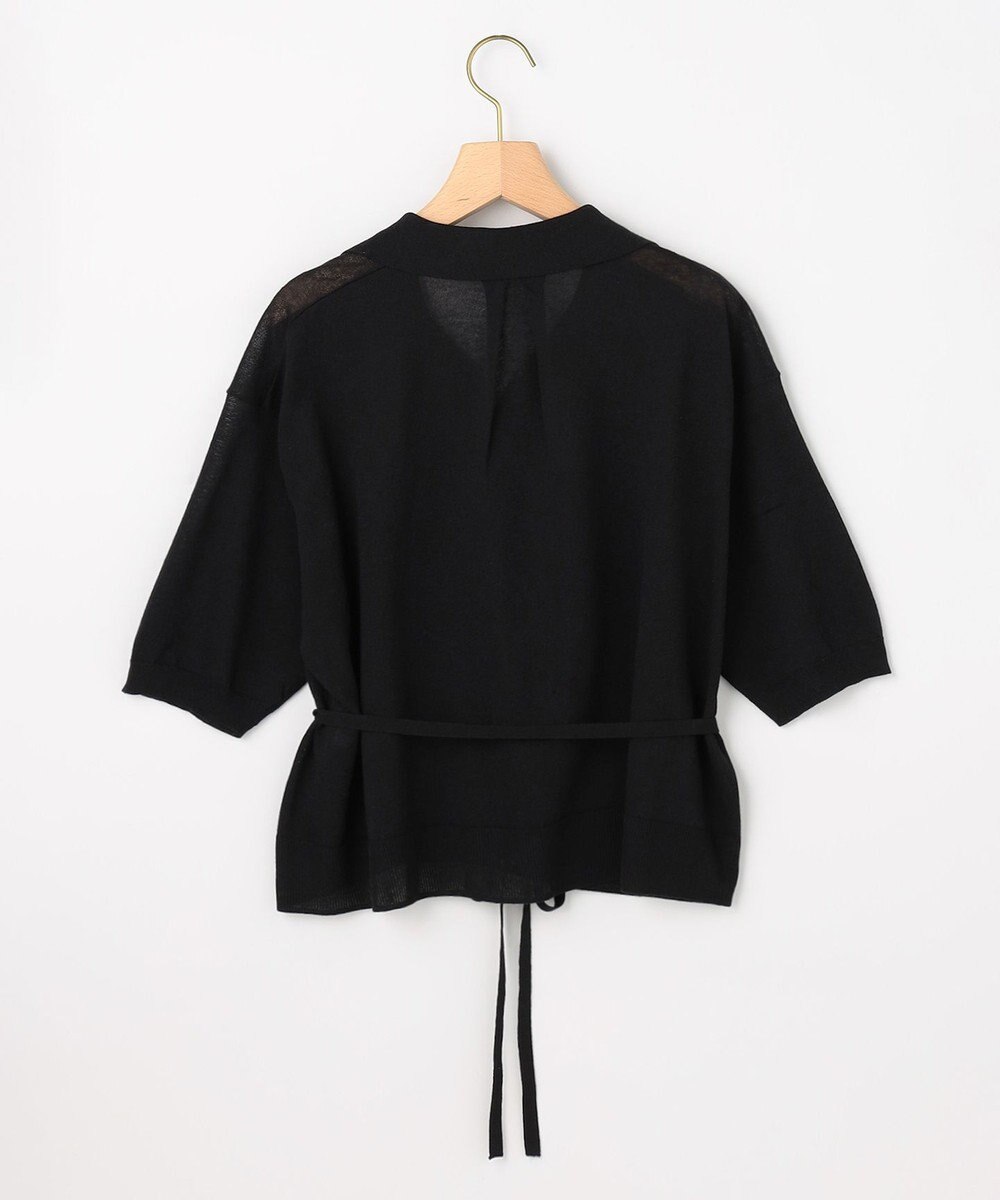 組曲 L 【先行予約・WEB限定】シアーニット 襟付き七分袖カーディガン 