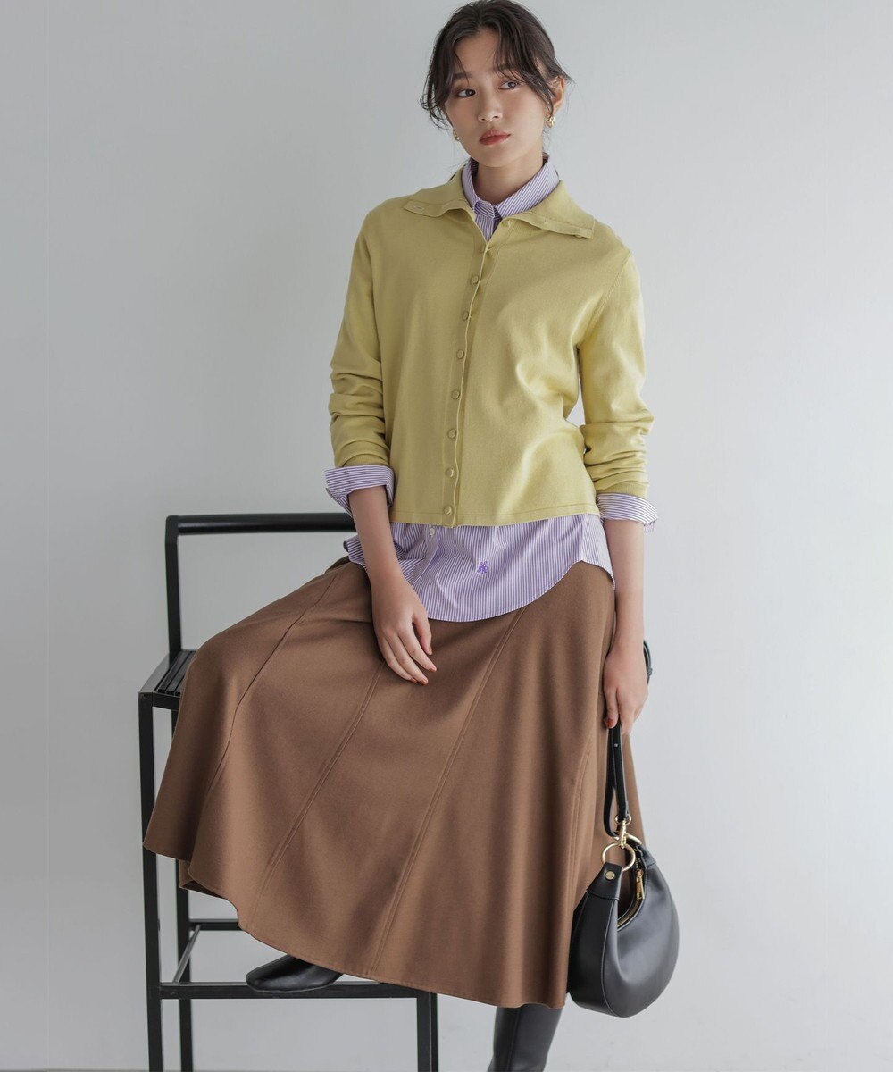 組曲 ツイル起毛フレア スカート 