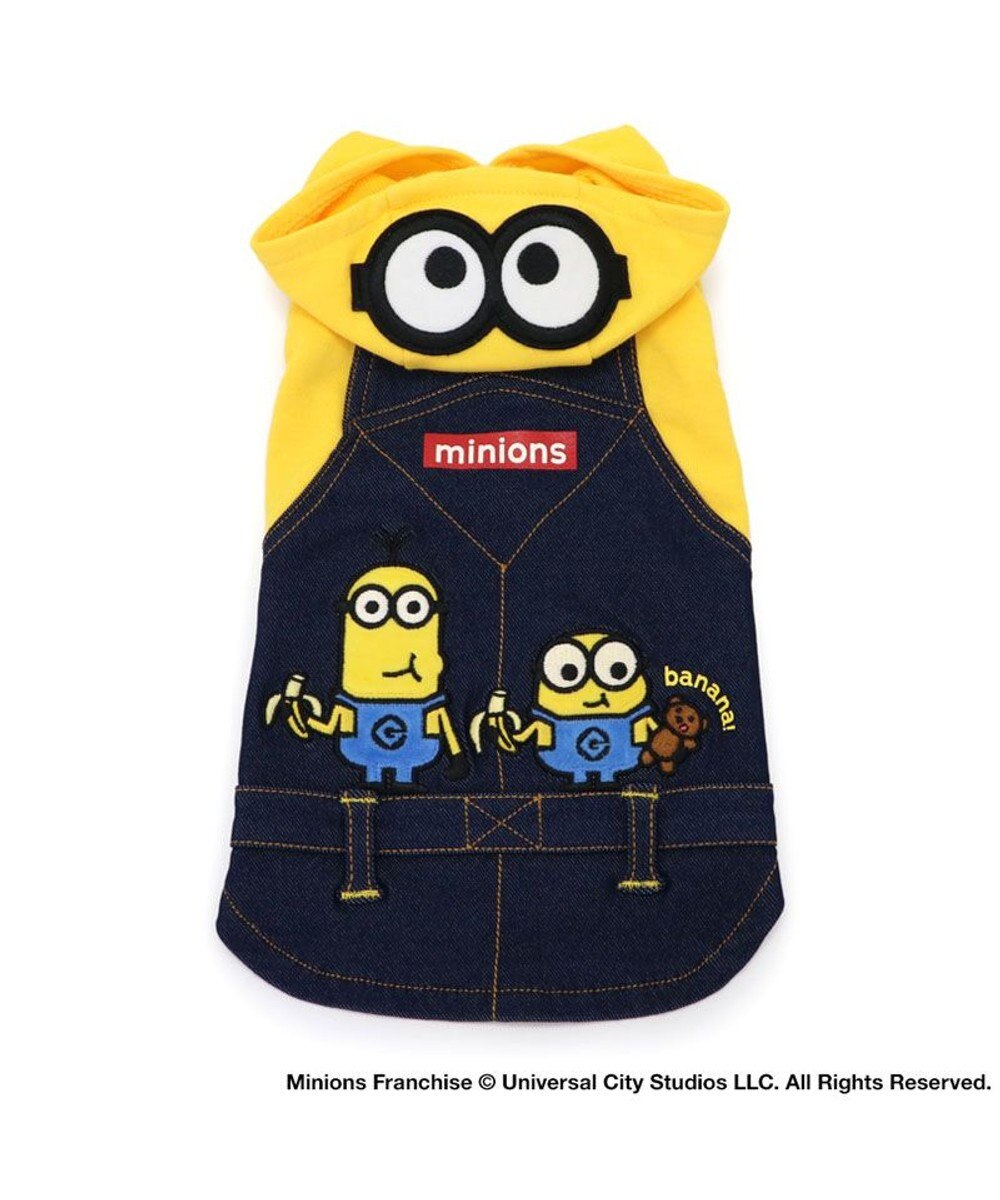 PET PARADISE ミニオン オーバーオール風 パーカー 中型犬 