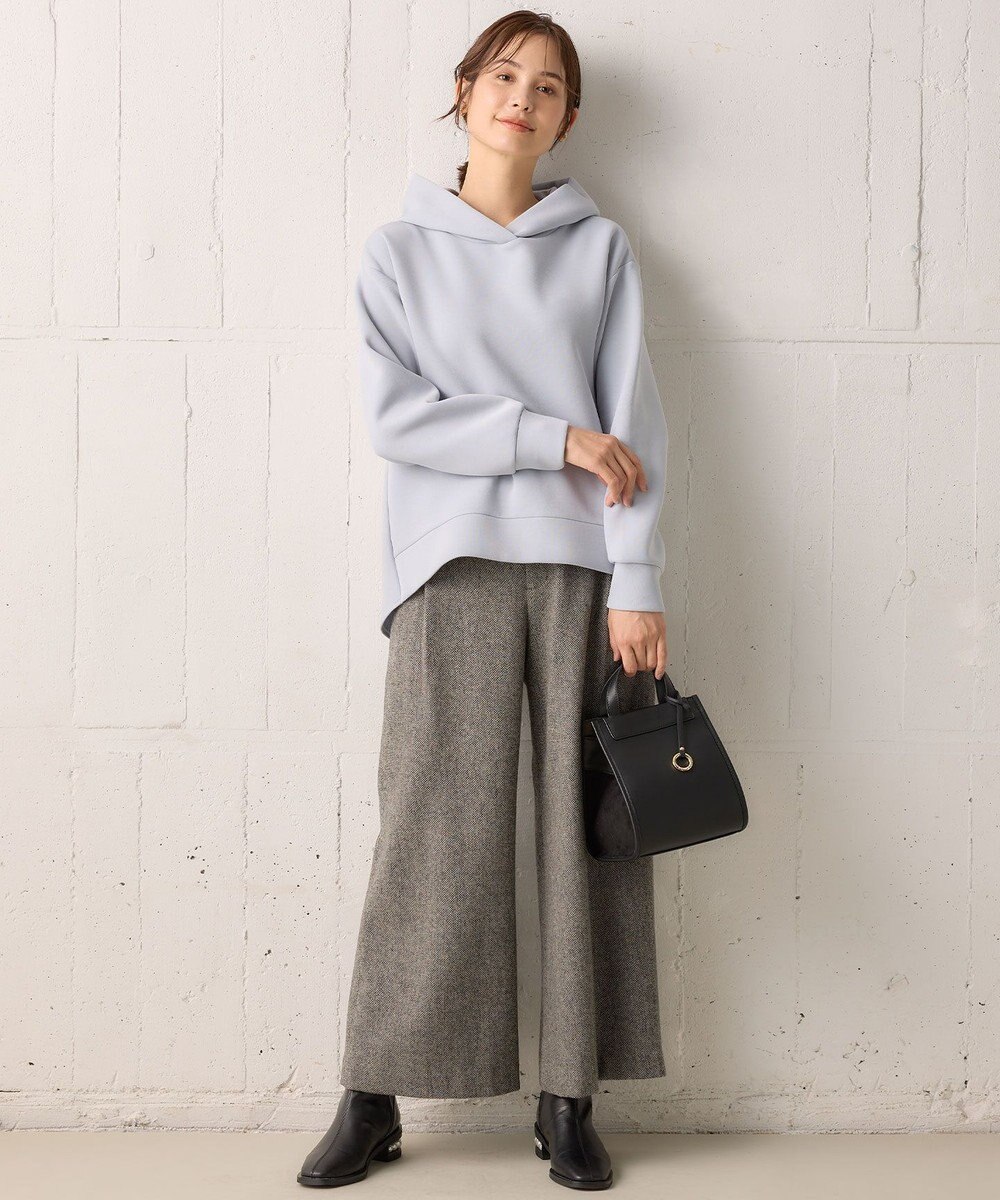 組曲 ダンボールジャージーバックフリル パーカー 