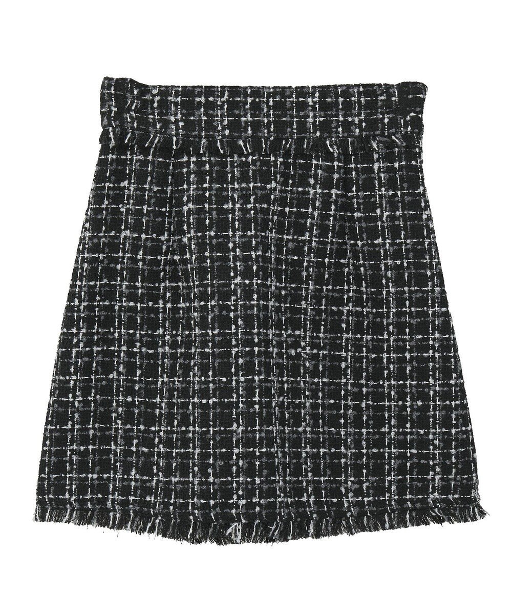 earth music&ecology 【セットアップ可】フリンジツイードミニスカート 