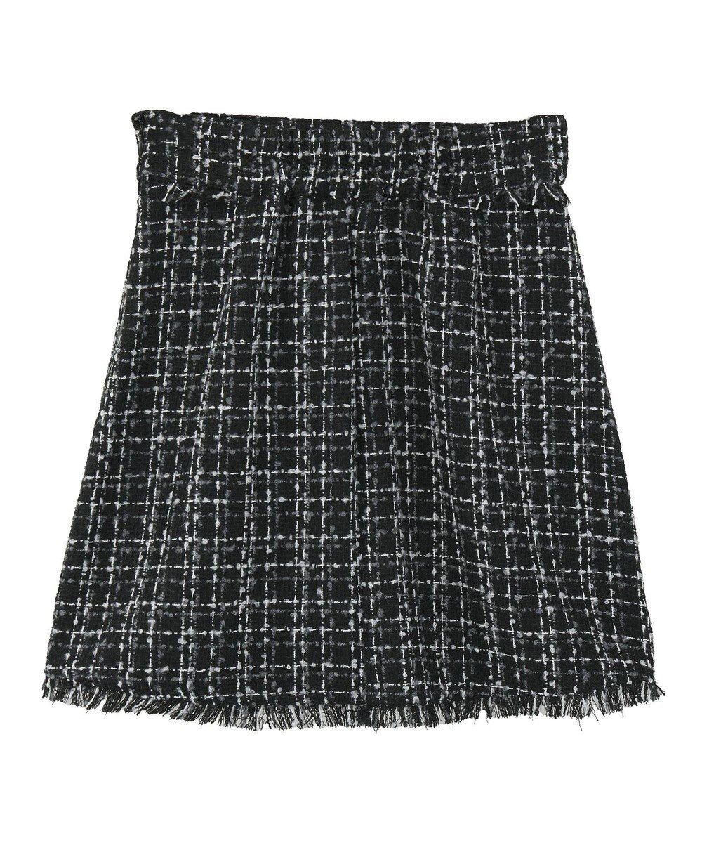earth music&ecology 【セットアップ可】フリンジツイードミニスカート 