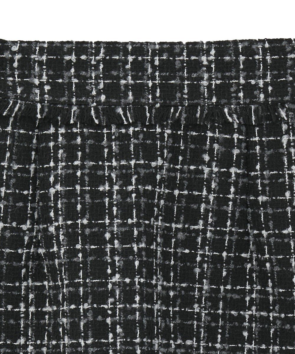 earth music&ecology 【セットアップ可】フリンジツイードミニスカート 