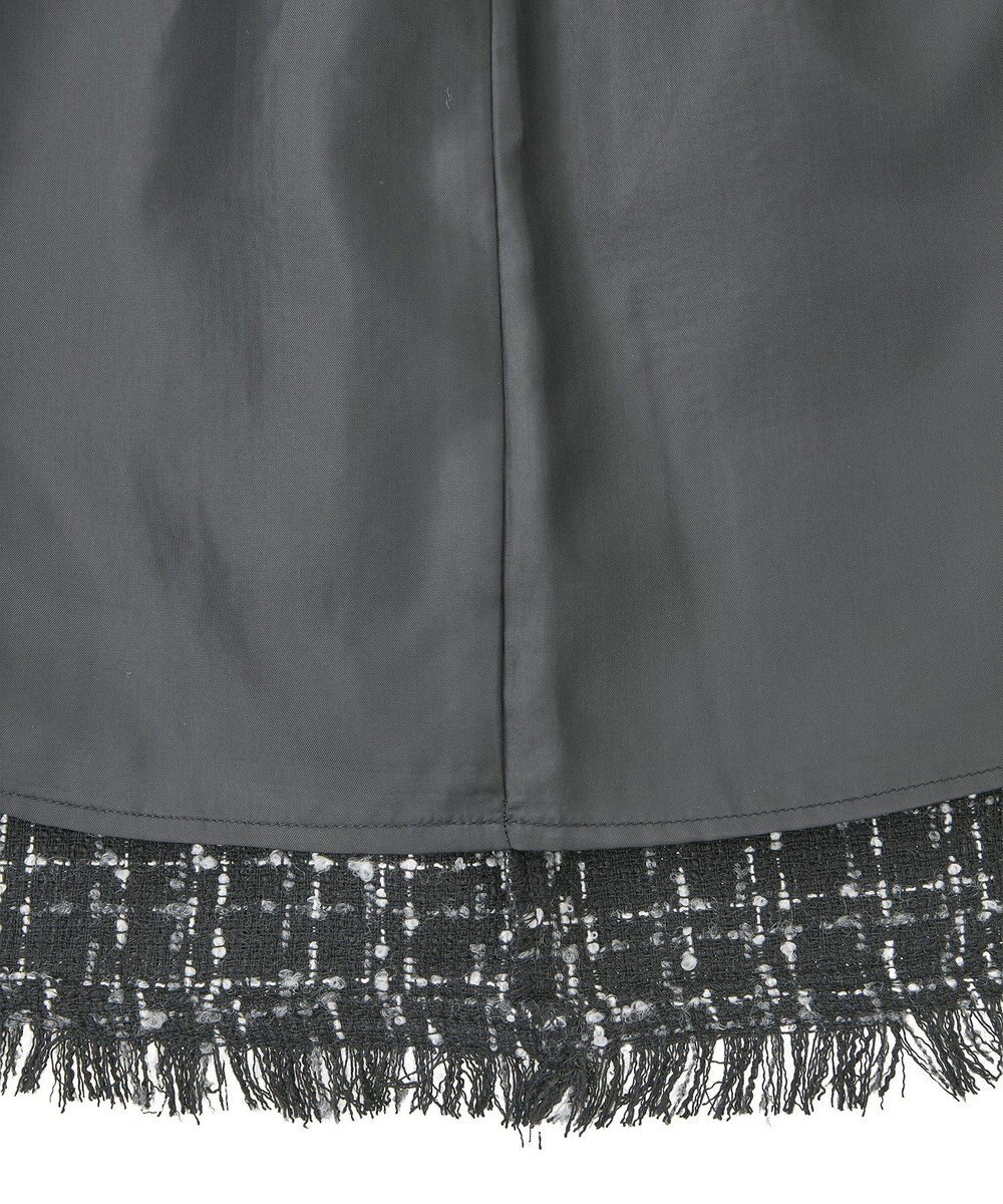 earth music&ecology 【セットアップ可】フリンジツイードミニスカート 