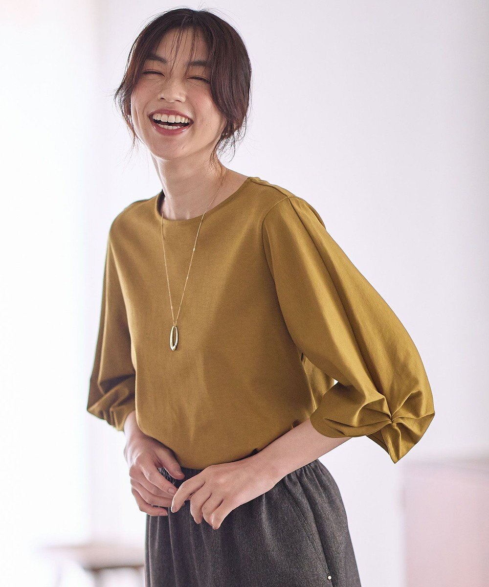 ANY L 【洗濯機可】シルケットスムースタックスリーブプルオーバー 