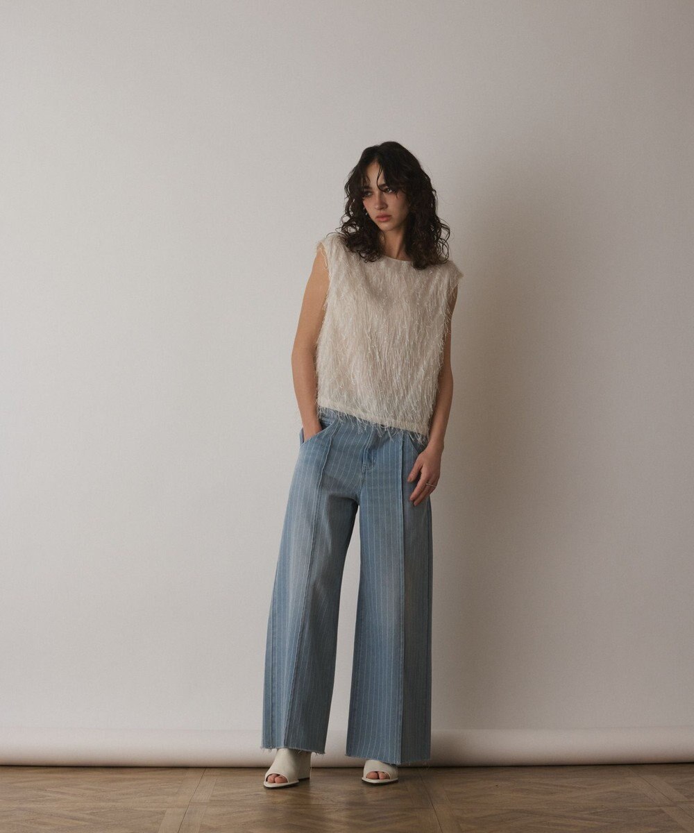 GRACE CONTINENTAL フリンジギャザートップ 