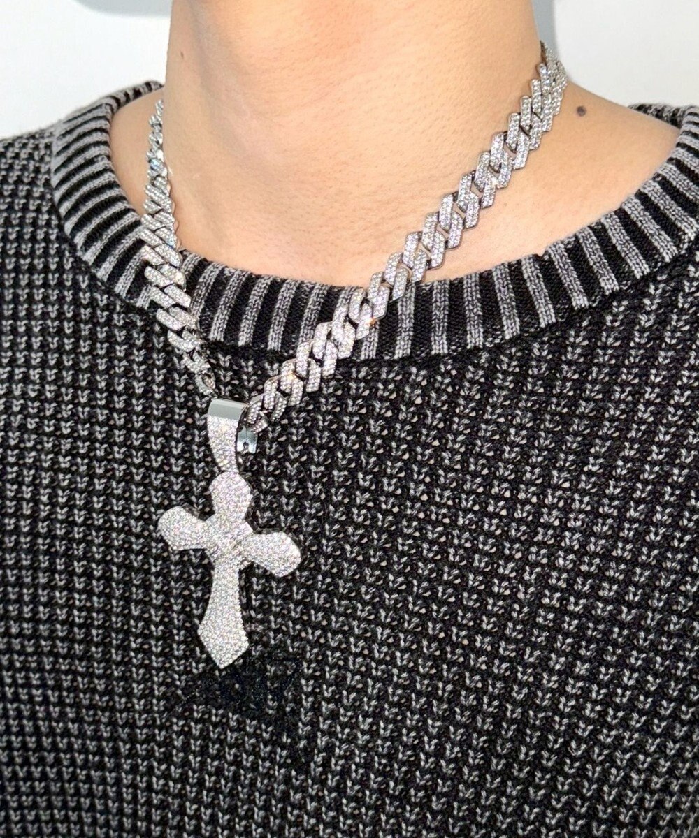 WEGO Mモチーフラインストーンネックレス 