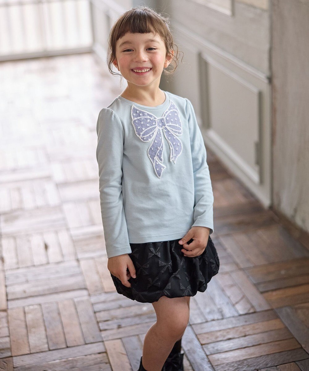 ANY KIDS ドットリボン 長袖Tシャツ 