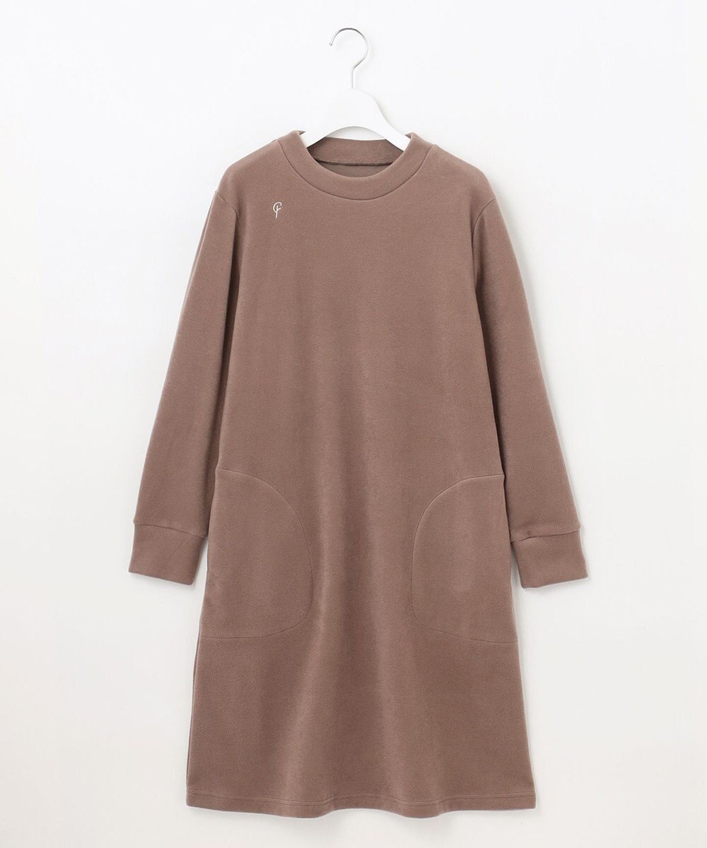 23区GOLF 取り外し可能なスヌード付き【23Fondation/WOMEN】【吸湿発熱】フーディー風 ワンピース 