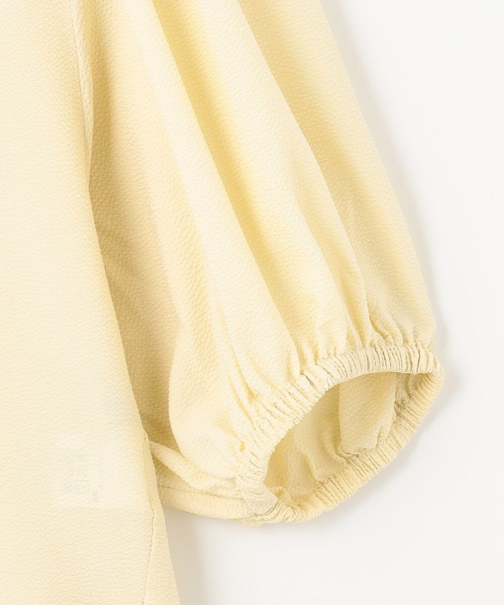 ANY サッカーギャザーバックペプラムブラウス 