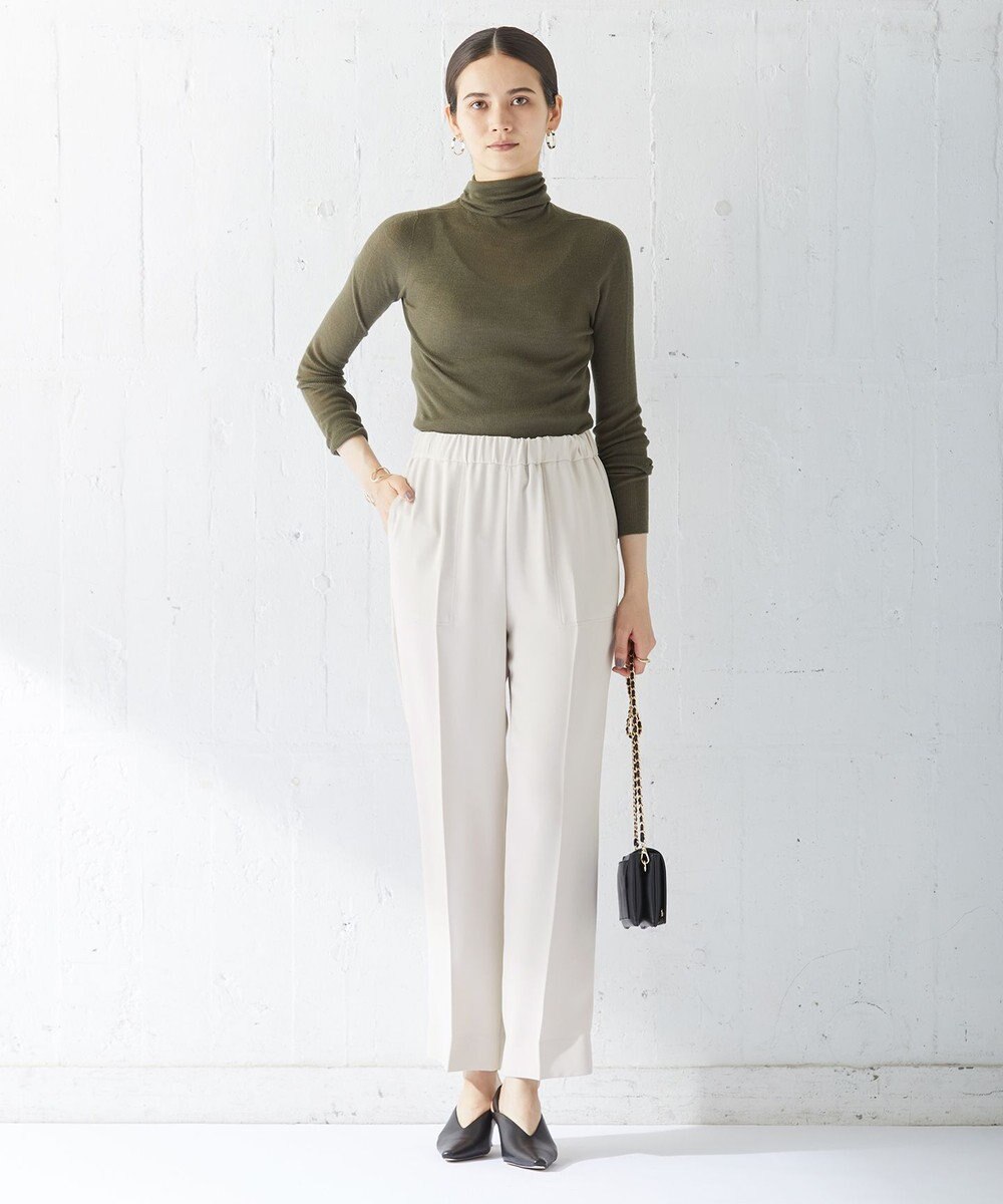 ICB 【洗える】シアーウール タートルニット 