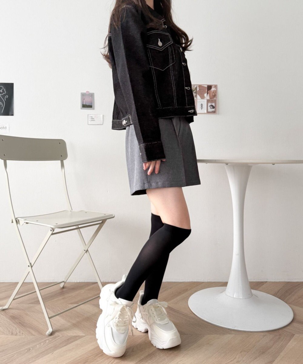 WEGO リボンデザイン厚底スニーカー 