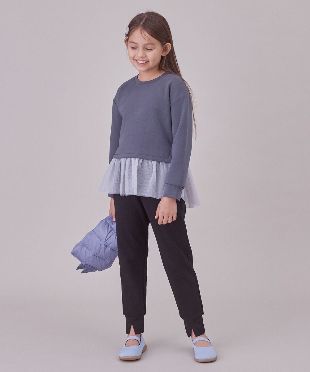 UNFILO 【110-150cm】BEAUTY FORM JERSEY ペプラムスウェット 