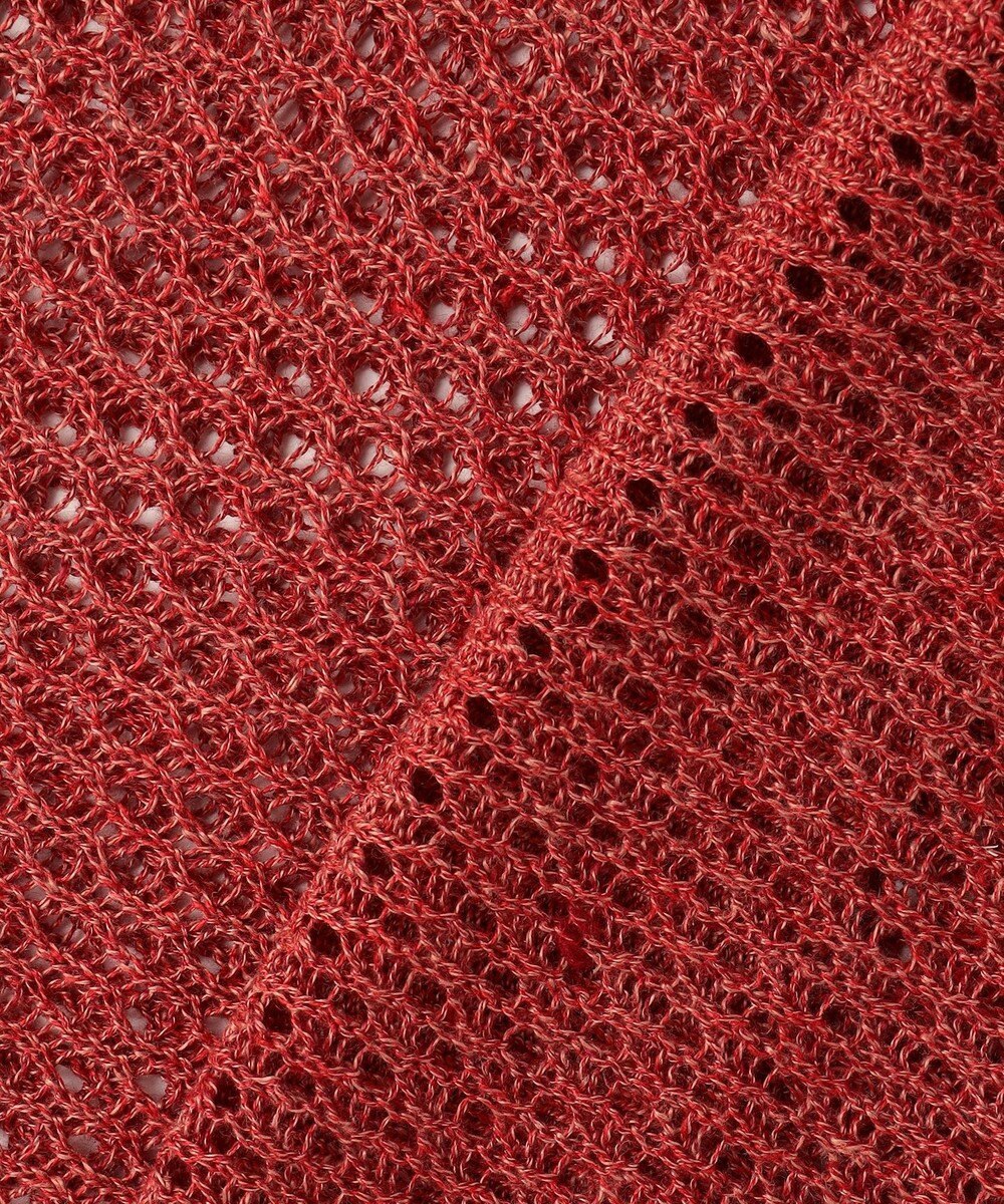 自由区 S 【SHIHOさん着用】リネンミドルゲージメッシュ ニット 