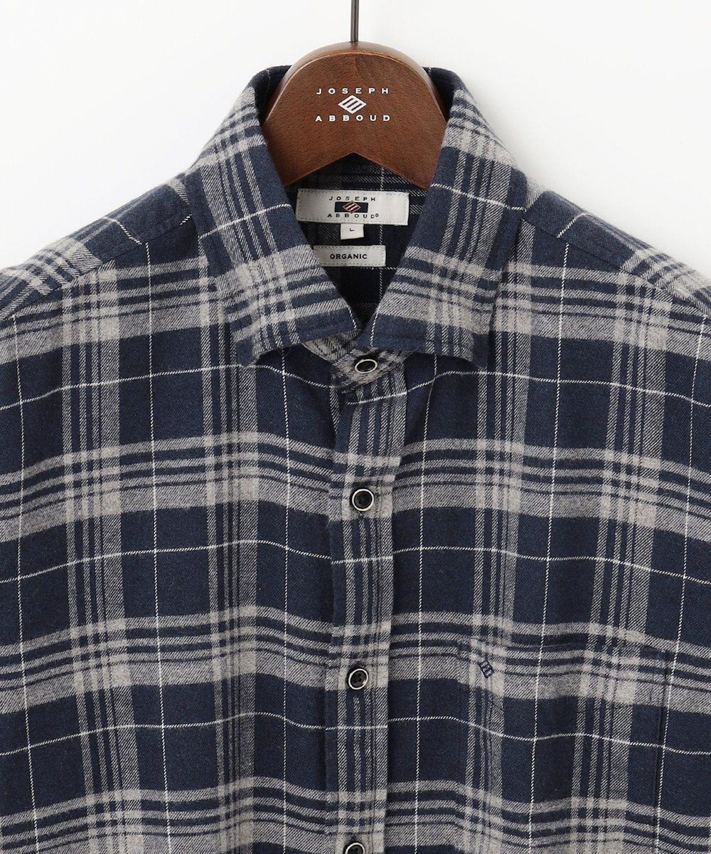 JOSEPH ABBOUD 【オーガニックコットン】ビッグチェック フランネルシャツ 