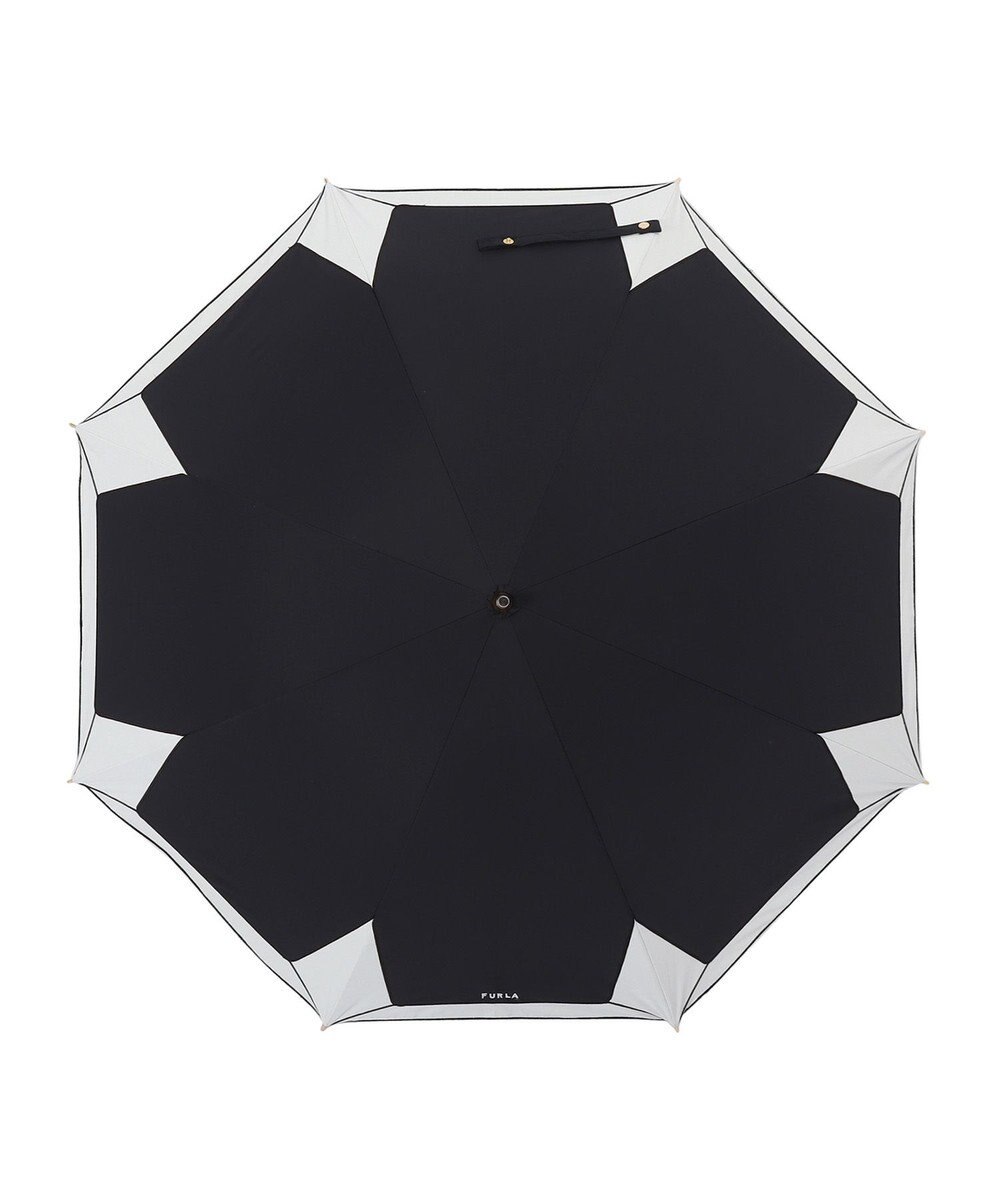 MOONBAT 【フルラ （FURLA）】晴雨兼用日傘 長傘 バイカラーロゴ刺繍 一級遮光 UV 