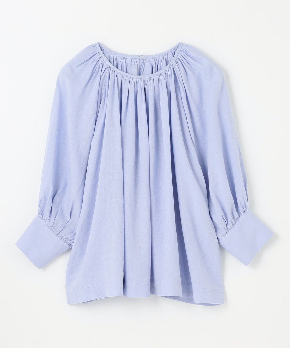 ANY 【手洗い可能】ヨーロピアンリネンギャザーブラウス 
