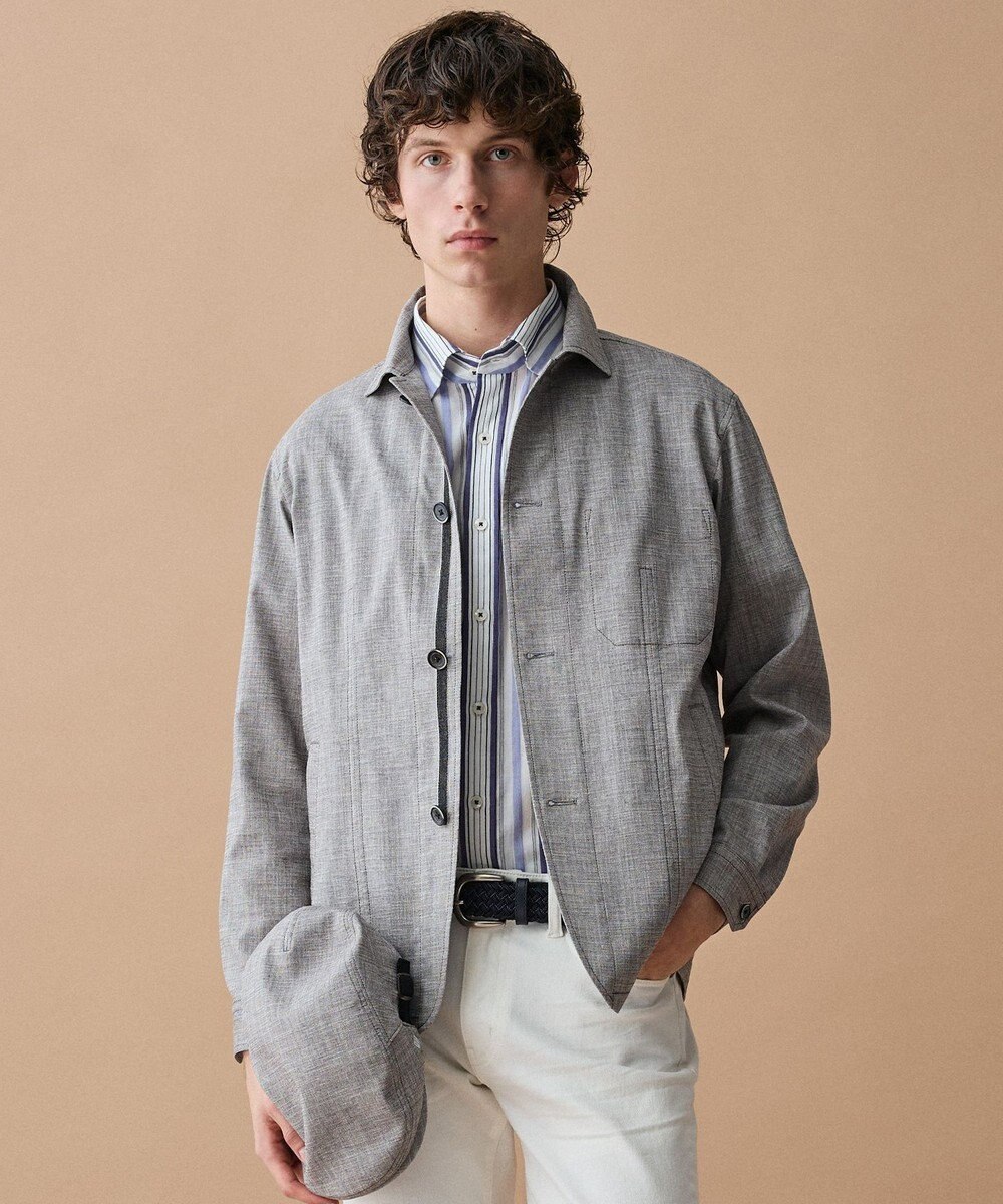 JOSEPH ABBOUD 【清涼/ドライタッチ/ストレッチ】スラブストレッチ ブルゾン 