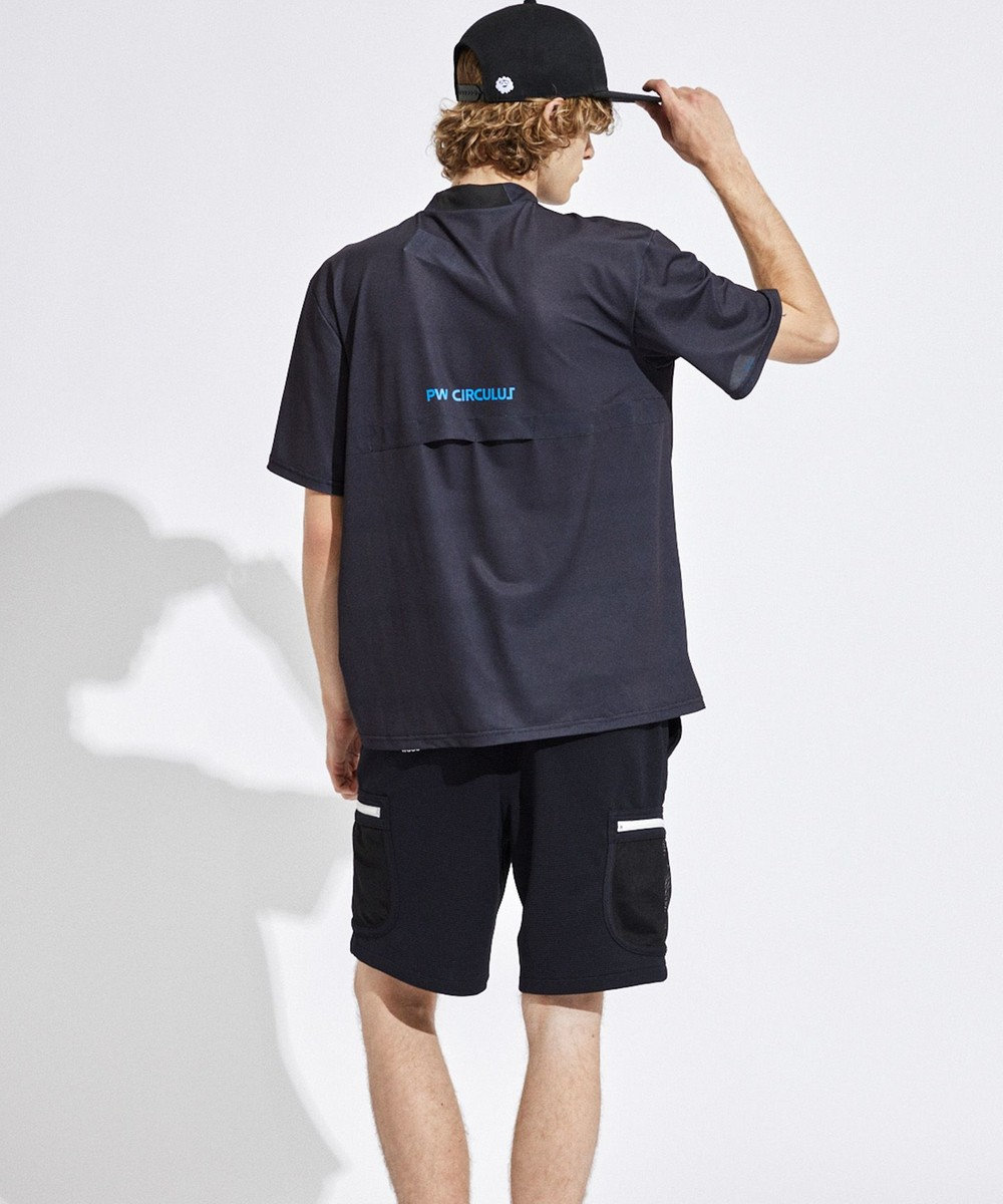 PW CIRCULUS 【吸水速乾 / 伸縮性抜群】【MEN】筆記体ロゴ COOLベンチレーションモック T 
