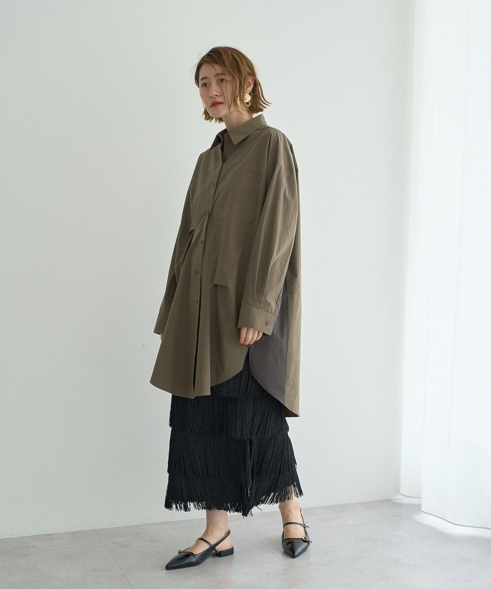 YECCA VECCA 2way袖デザインロングシャツ 