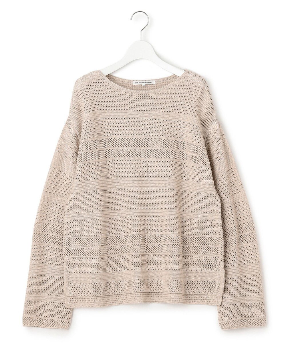 23区 【洗える】レーシーコットンコード ニット 