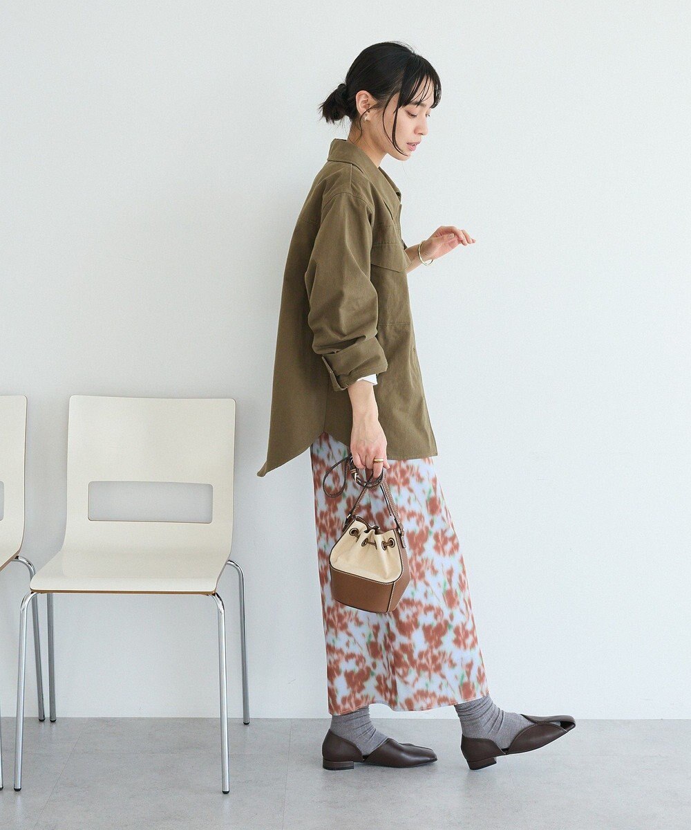 CRAFT STANDARD BOUTIQUE フラワープリントスリットロングスカート 