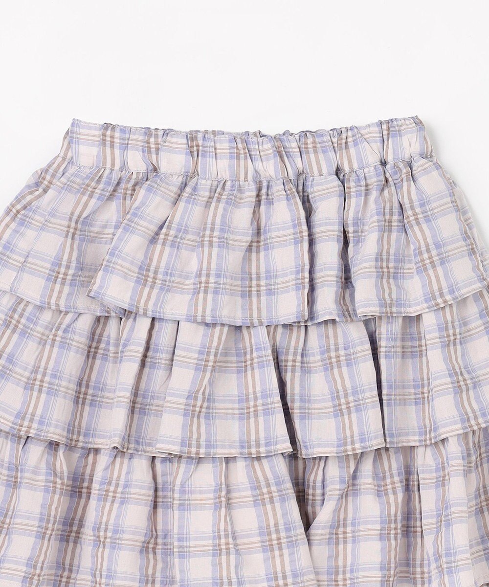 ANY KIDS 【洗濯機可能】ティアード チェックスカパン 