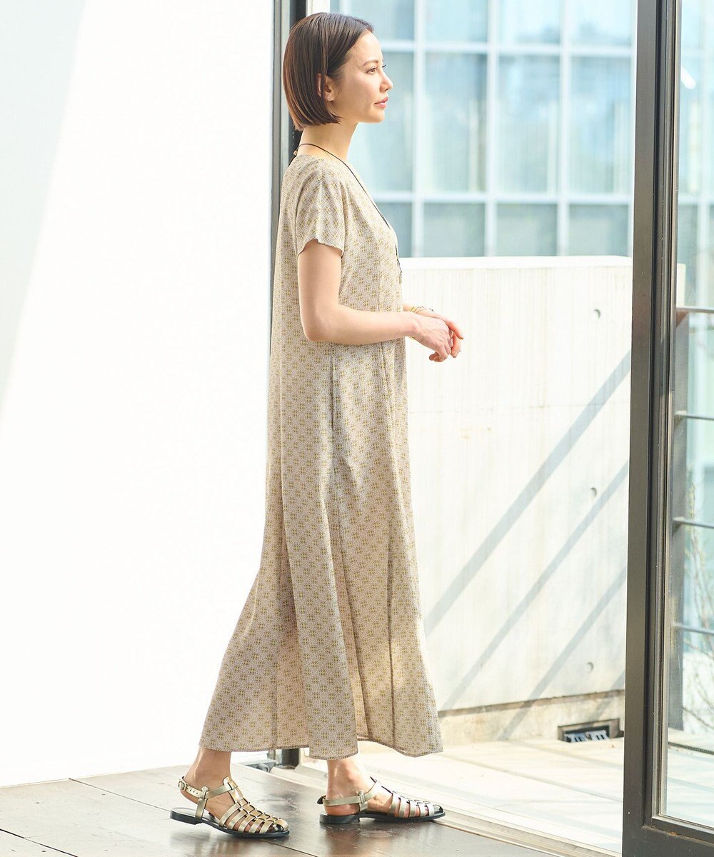 自由区 【洗える・XSサイズあり】アラベスクプリント  ワンピース 