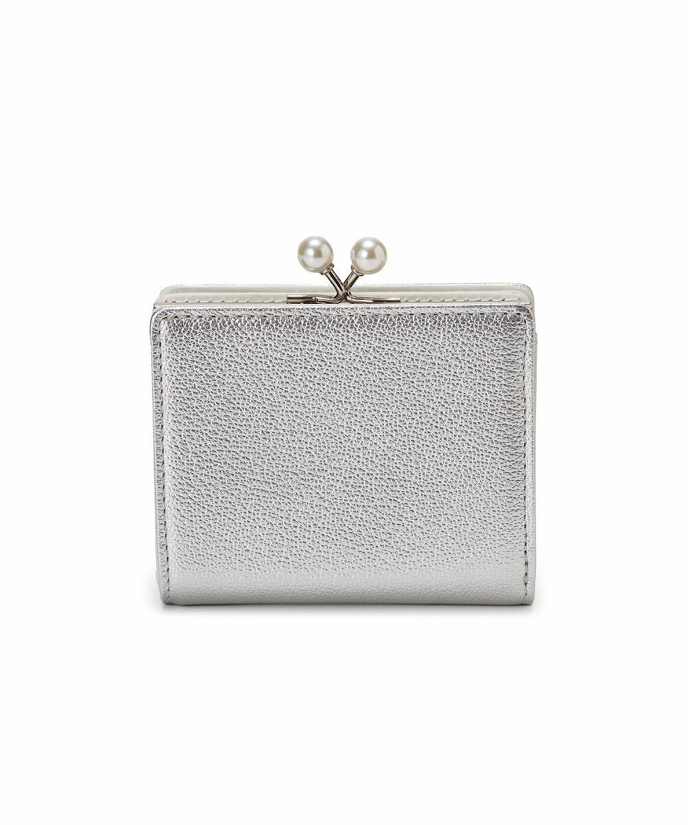 TOPKAPI 【TOPKAPI】シュリンクレザー パール がま口 二つ折り 財布 