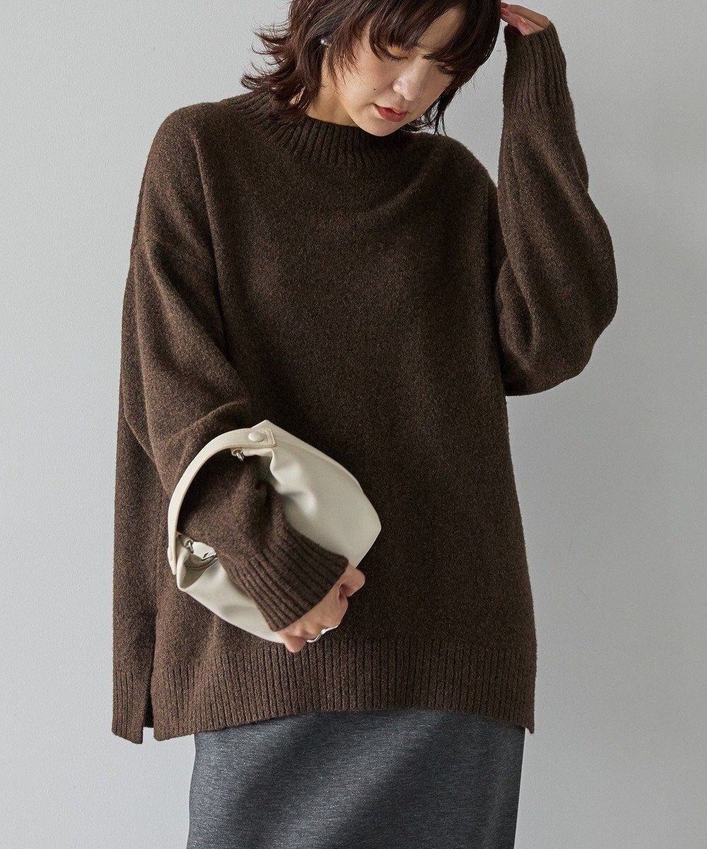 AMERICAN HOLIC サイドスリットハイネックニットプルオーバー 