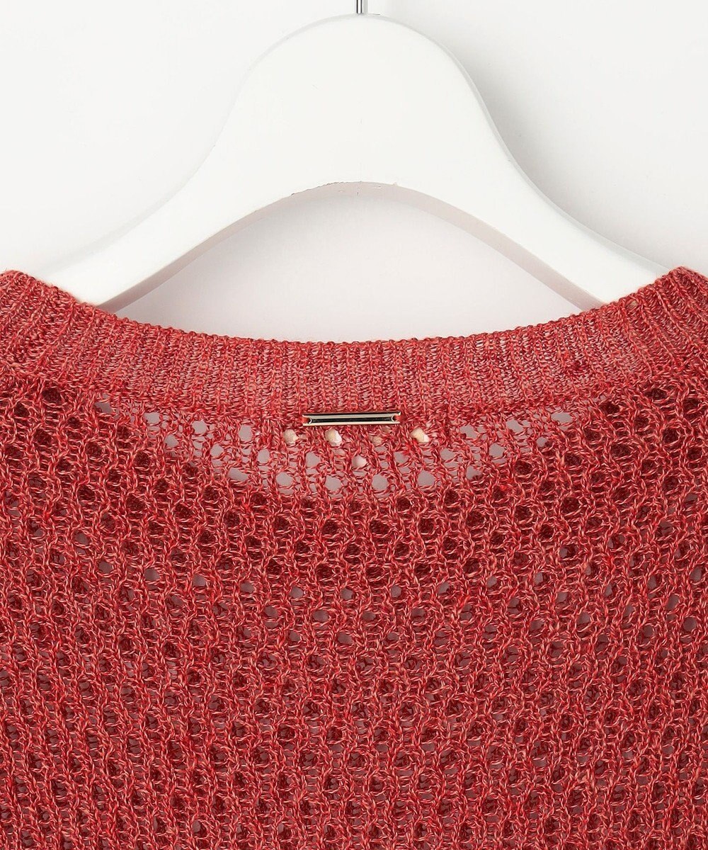 自由区 S 【SHIHOさん着用】リネンミドルゲージメッシュ ニット 