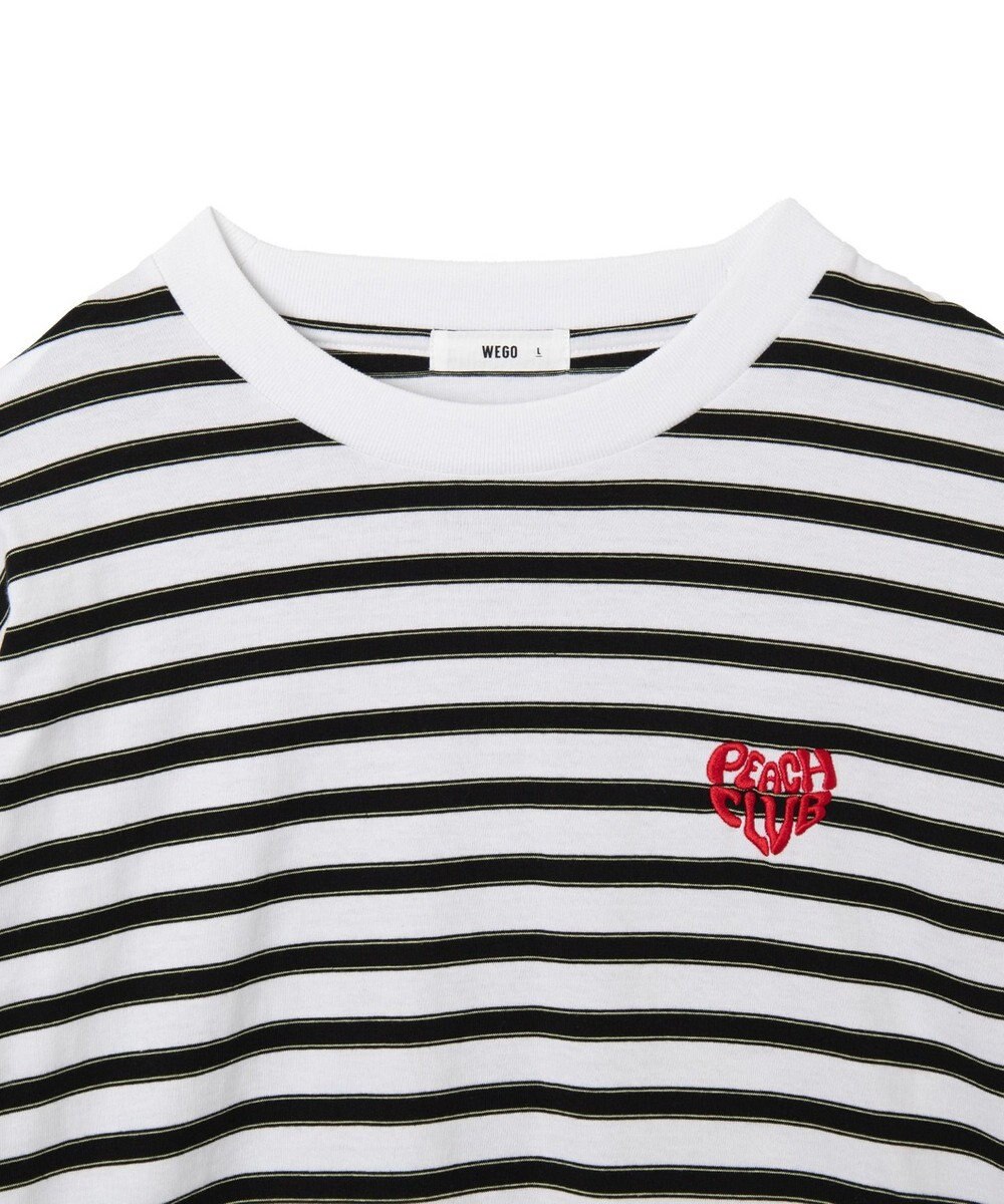 WEGO 【MLサイズ展開】ボーダーワンポイントT（LS） 