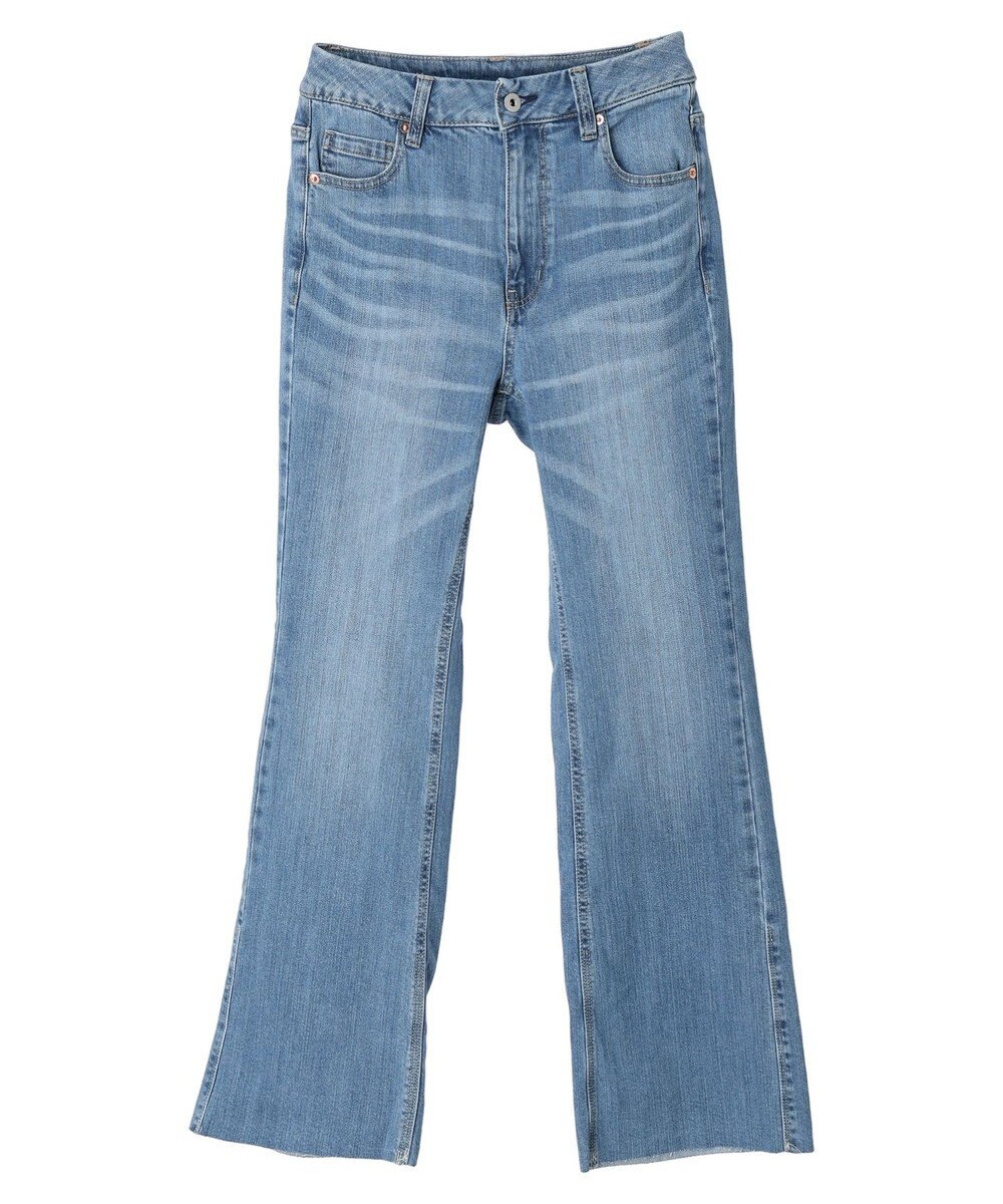 earth music&ecology セルフカットセミフレアデニムパンツ 