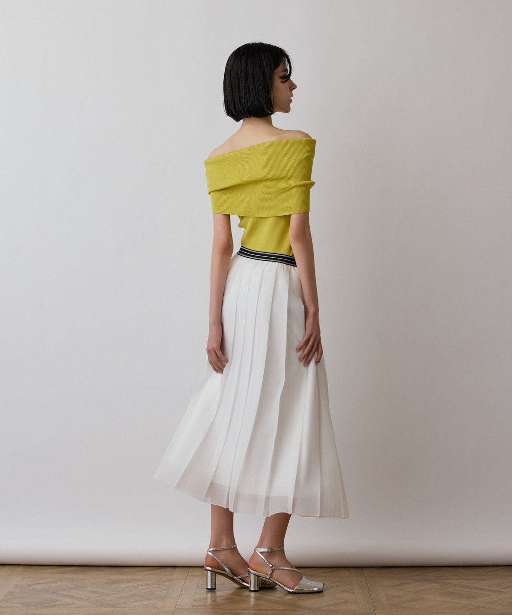 GRACE CONTINENTAL オフショルリブニットトップ 