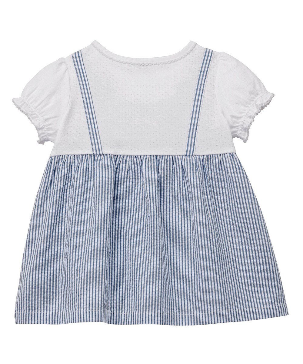 MIKI HOUSE HOT BISCUITS 【80-120cm】重ね着風 半袖Tシャツ 