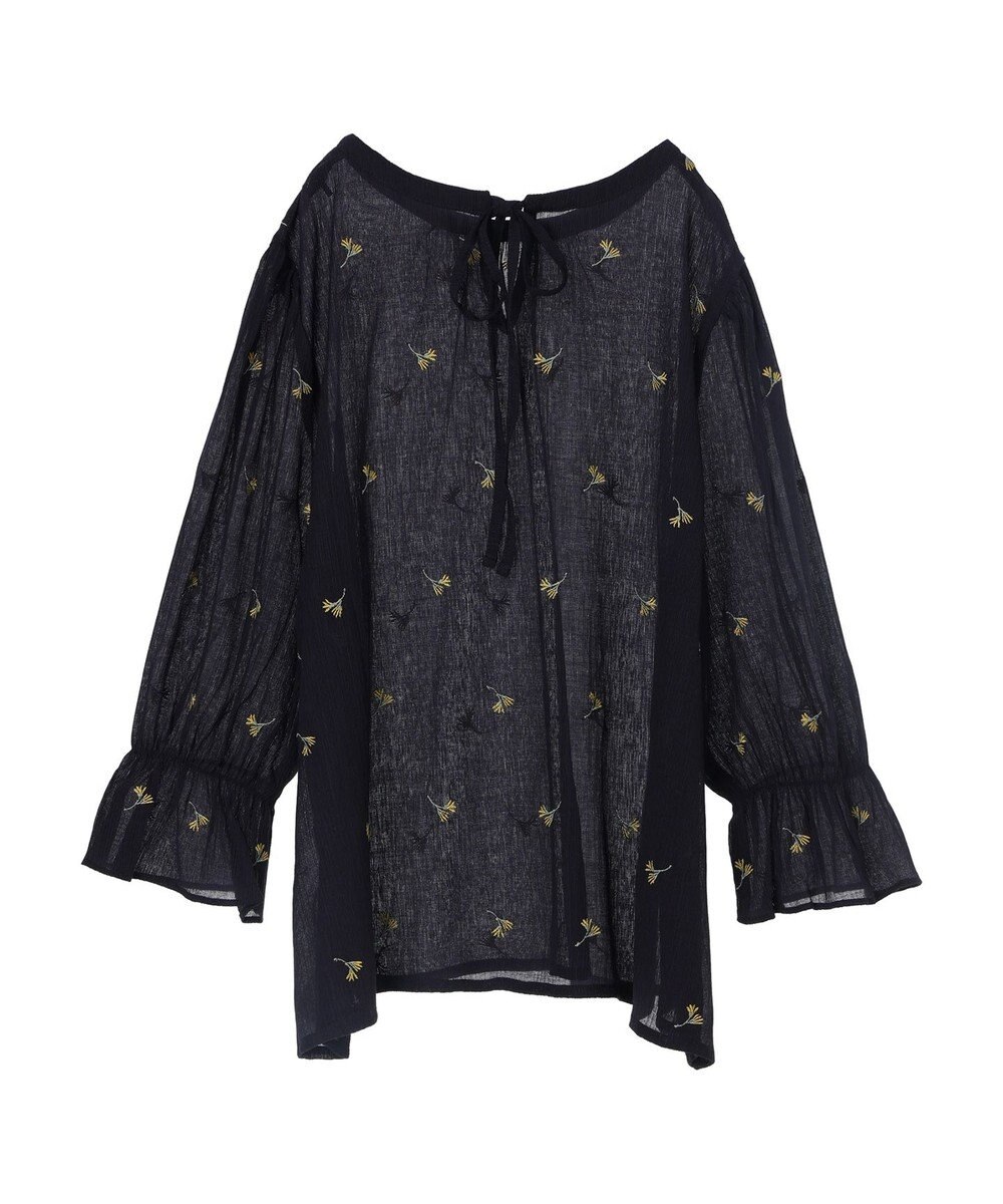 Green Parks シアー刺繍ブラウス 