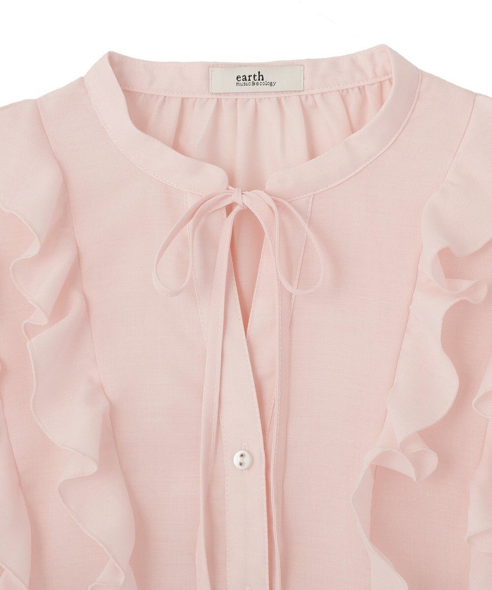 earth music&ecology フリルリボンブラウス 