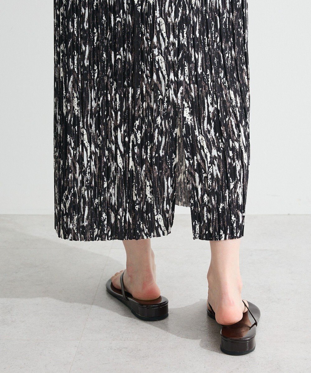 Green Parks 柄プリーツスカート 