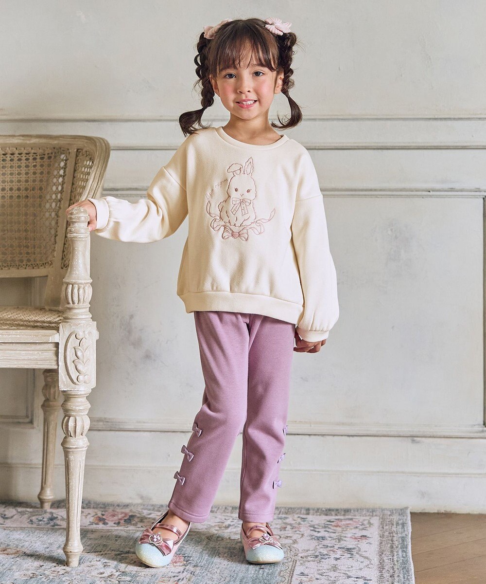 ANY KIDS アニマル刺繍 裏シャギー トレーナー 