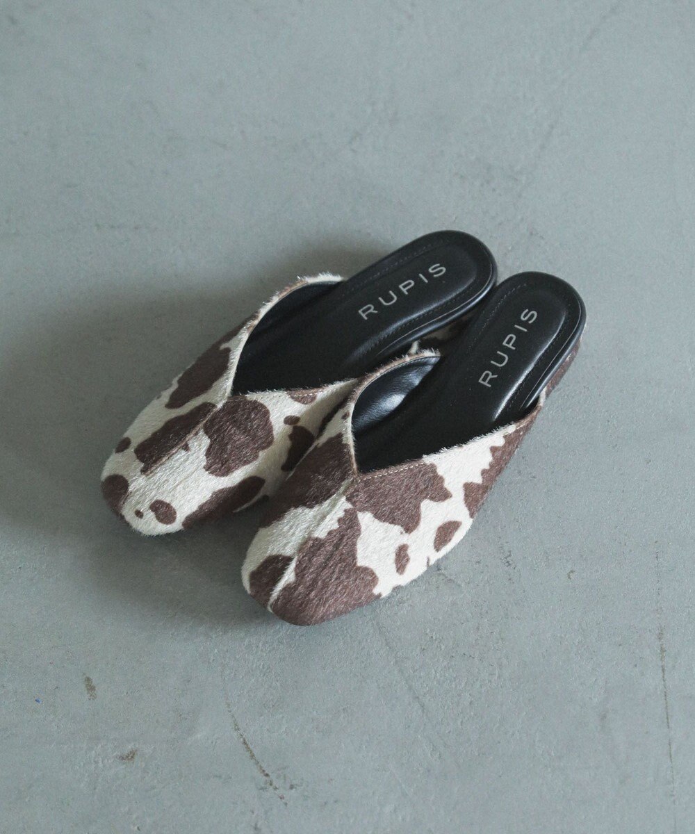 Green Parks ＲＵＰＩＳ．アニマル柄スクエアトゥミュール 