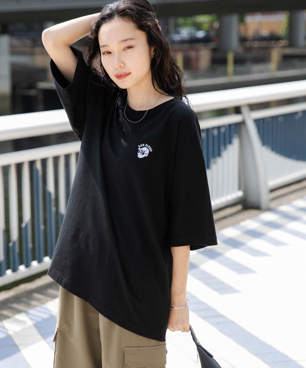 WEGO 【ユニセックス着用ITEM/綿100%/SMLサイズ展開】リラックスフィットワンポイントT（S） 