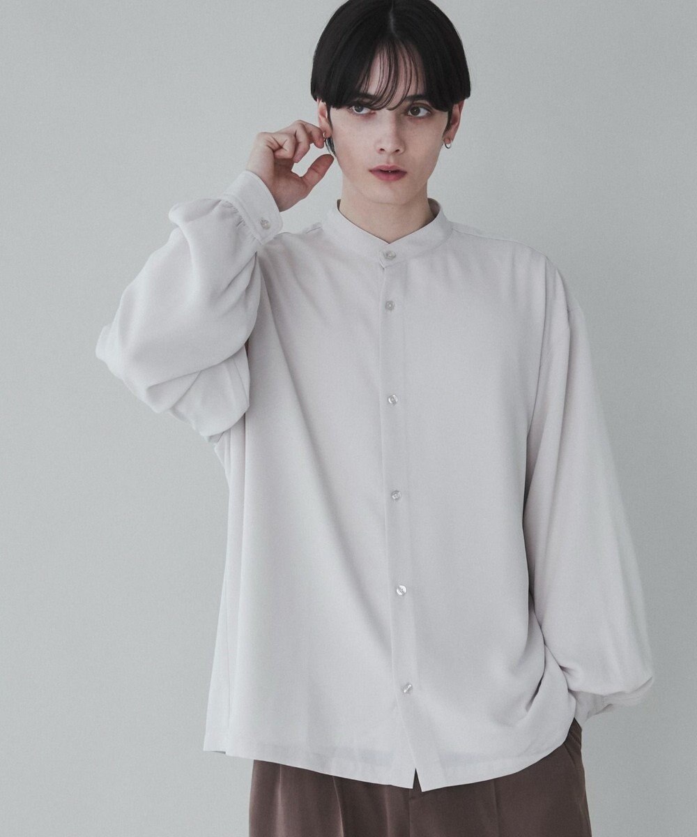 WEGO トロミBIGバンドカラーシャツ 