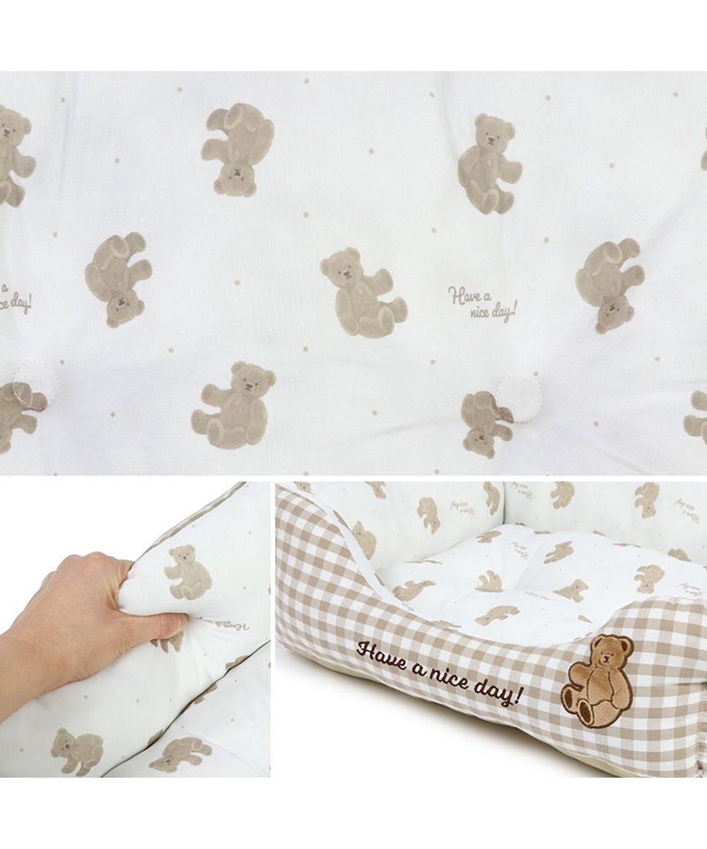 PET PARADISE ペットパラダイス  クール 四角カドラー 《くまチェック柄》 超小型犬 