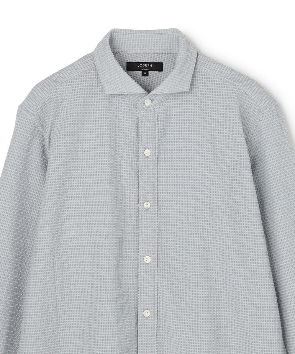 JOSEPH HOMME 【新モデル】トリコサッカーストレッチ 　ホリゾンタルカラーシャツ 